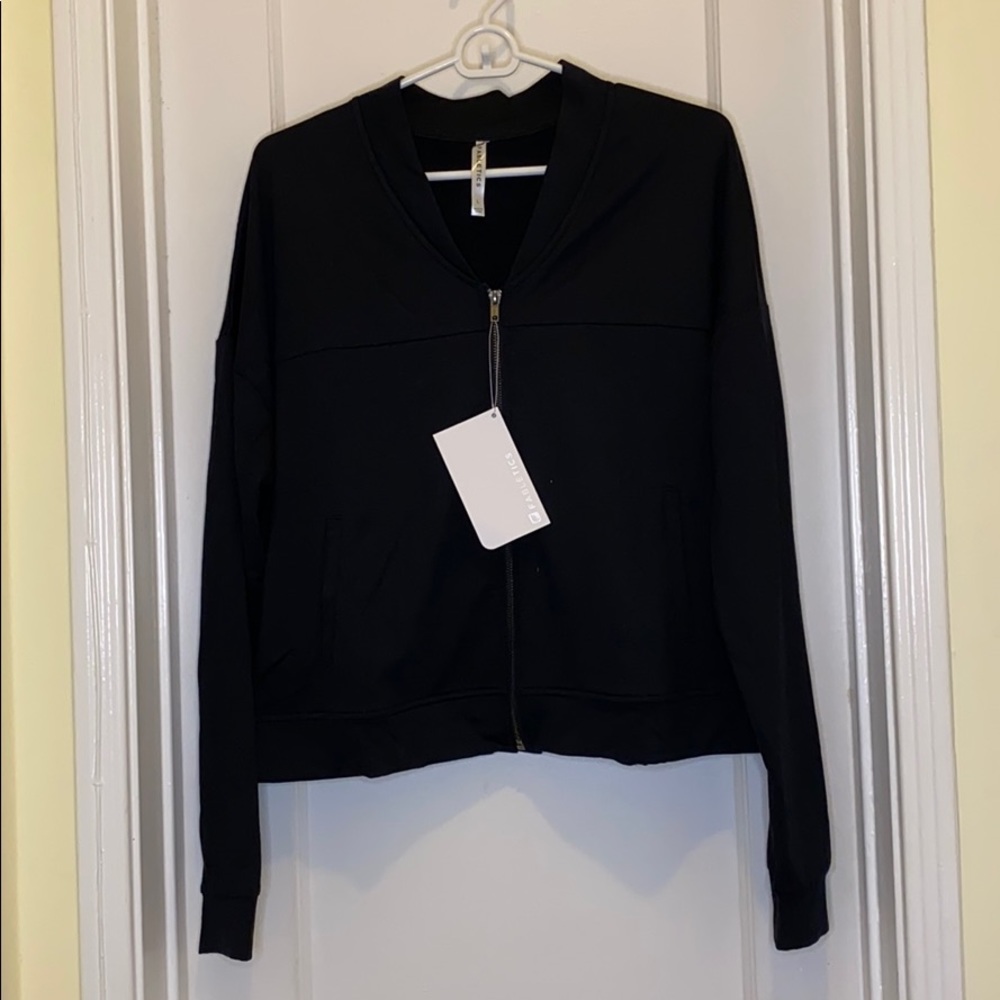 New Black Fabletics zip-up jacket